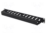 Cable organizer; 1U; black; Standard: 19" LANBERG