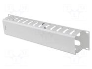 Cable organizer; 2U; grey; Standard: 19" LANBERG