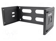 Wall mounting element; 4U; black; Standard: 19" LANBERG