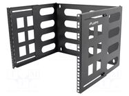 Wall mounting element; 8U; black; Standard: 19" LANBERG