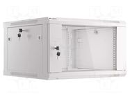 Enclosure: rack cabinet; Standard: 19"; 6U; grey; Z: 600mm; X: 600mm LANBERG
