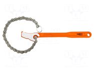 Wrench; adjustable; Overall len: 300mm; for pipe gripping; 4" NEO TOOLS