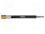 Holder; 1/4"; Overall len: 150mm; magnetic NEO TOOLS