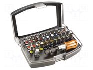 Kit: screwdriver bits; hex key,Phillips,slot,Torx®; 1/4"; 32pcs. NEO TOOLS