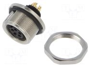 Connector: M9; socket; female; Plating: gold-plated; 125V; 3A; IP67 BINDER