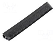 Gasket; EPDM; black; W: 11mm; H: 22mm; Panel thick: 1÷3mm MOREK