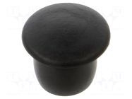 Stopper; H: 8mm; push-in; Flange dia: 12mm; black; 054085222003 ESSENTRA