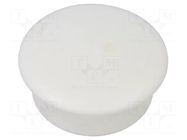 Stopper; H: 4mm; push-in; Flange dia: 12mm; white; Ømount.hole: 10mm ESSENTRA