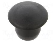 Stopper; H: 9mm; push-in; Flange dia: 15mm; black; Ømount.hole: 10mm ESSENTRA