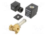 Electromagnetic valve; G 1/4"; brass; FKM; Valve: 2/2 NC; 24VDC AIGNEP