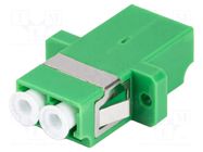 Adapter; LC/APC,both sides; 9/125um; green; -40÷85°C LANBERG