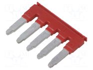 Comb bridge; red; terminals: 5; 10mm PHOENIX CONTACT