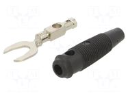 Connector: fork terminals; plug; 60VDC; black; Overall len: 59mm HIRSCHMANN T&M