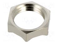 Nut; with earthing; PG7; brass; 15mm; Thread: PG; Plating: nickel LAPP