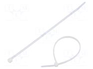 Cable tie; L: 198mm; W: 3.5mm; natural; polyamide; 135N; Ømax: 50mm HELLERMANNTYTON