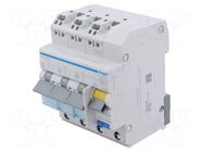 RCBO breaker; Inom: 16A; Ires: 30mA; Max surge current: 250A; IP20 HAGER
