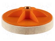 Felt polishing disk; Mounting: M14; Ø125x20mm NEO TOOLS