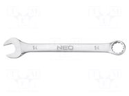 Wrench; combination spanner; 14mm; Chrom-vanadium steel; L: 180mm NEO TOOLS