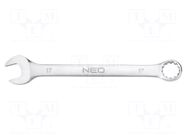 Wrench; combination spanner; 17mm; Chrom-vanadium steel; L: 210mm NEO TOOLS