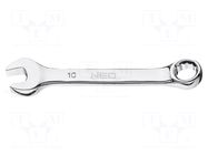 Wrench; combination spanner; 10mm; Chrom-vanadium steel; L: 96mm NEO TOOLS