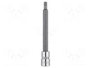 Socket; hex key,socket spanner; HEX 4mm; 1/4"; long NEO TOOLS