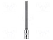 Socket; hex key,socket spanner; HEX 7mm; 1/4"; long NEO TOOLS