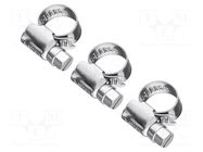 Worm gear clamp; W: 9mm; Clamping: 8÷12mm; stainless steel; W4 NEO TOOLS