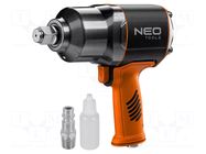 Wrench; pneumatic,impact; 2000Nm; Mounting: 3/4" NEO TOOLS