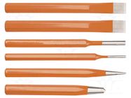 Kit: punches; Kit: cold chisels,pin punch,with striker; 6pcs. NEO TOOLS