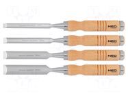 Kit: chisels; wood; 6mm,12mm,18mm,24mm; 4pcs. NEO TOOLS