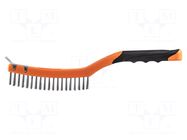 Brush; wire,scraper; steel; 345mm; Number of rows: 3 NEO TOOLS