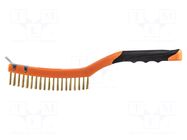 Brush; wire,scraper; brass; 345mm; Number of rows: 3 NEO TOOLS