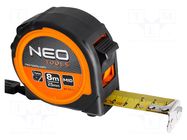 Measuring tape; L: 8m; Width: 25mm; measure NEO TOOLS