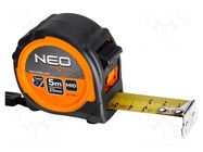 Measuring tape; L: 5m; Width: 25mm; measure NEO TOOLS