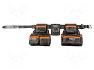 Waist bag; tool case; black-orange; poliester 1680D NEO TOOLS