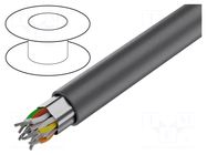 Wire; EcoCable Mini; 8x2x22AWG; shielded,Al-PET foil; MPPE; 300V ALPHA WIRE