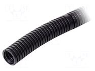 Protective tube; PVC; black; L: 25mm; -25÷60°C; 750N; Øint: 25mm PAWBOL