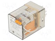 Relay: electromagnetic; 3PDT; 230VAC; Icontacts max: 10A; plug-in FINDER