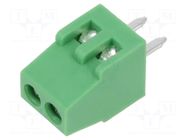 Connector: PCB terminal block; terminal; 6A; 150V; PIN: 2; angled GCT