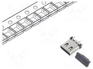 Connector: USB C; socket; SMT; PIN: 16; vertical; top board mount GCT