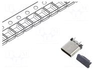 Connector: USB C; socket; SMT; PIN: 24; vertical; top board mount GCT