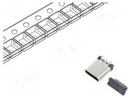 Connector: USB C; socket; SMT; PIN: 24; vertical; top board mount GCT