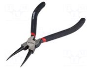Pliers; for circlip; internal; Pliers len: 180mm; straight; HD PROLINE