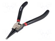 Pliers; for circlip; external; Pliers len: 180mm; straight; HD PROLINE