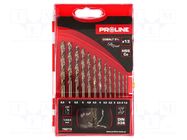 Drill set; for metal; high speed steel cobalt HSS-Co; 13pcs. PROLINE