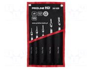 Wrench-set; Torx®,with joint; Chrom-vanadium steel; HD; 5pcs. PROLINE