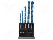 Drill set; concrete,wood,metal,universal; 4mm,5mm,6mm,8mm,10mm PROLINE