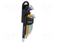 Wrench-set; hex key; 1.5mm,2mm,2.5mm,3mm,4mm,5mm,6mm,8mm,10mm PROLINE