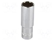 Socket; 12-angles,socket spanner; 13mm; 1/2"; long PROLINE