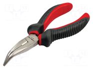 Pliers; curved,half-rounded nose; 160mm PROLINE